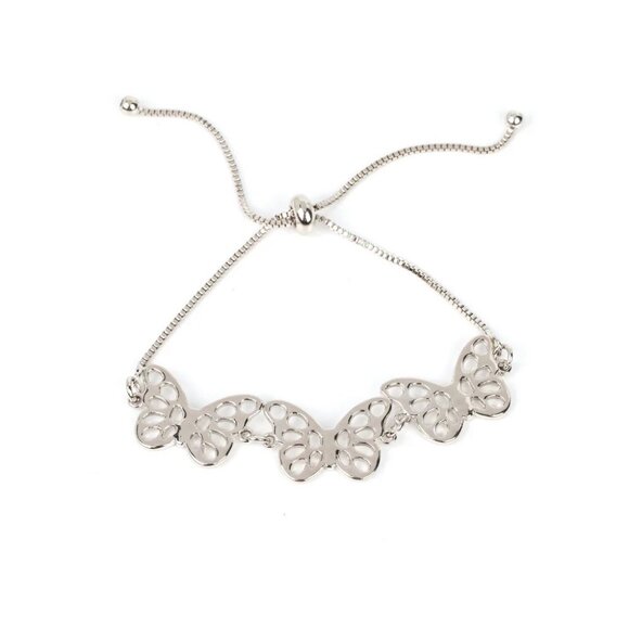 Paparazzi Jewelry Accessories - Put a WING on It - Silver Bracelet - Vintage - Picture 2 of 4